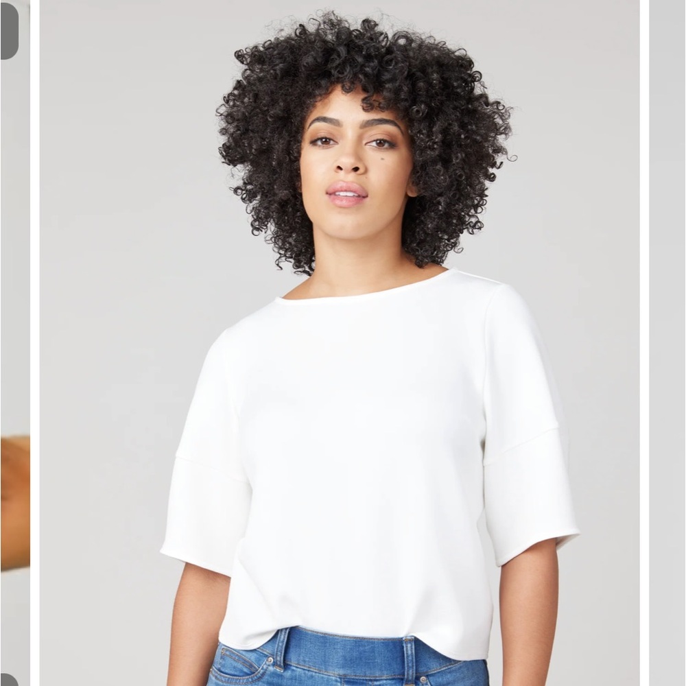 SPANX Air Essentials Puff Sleeve At-the-Hip Top